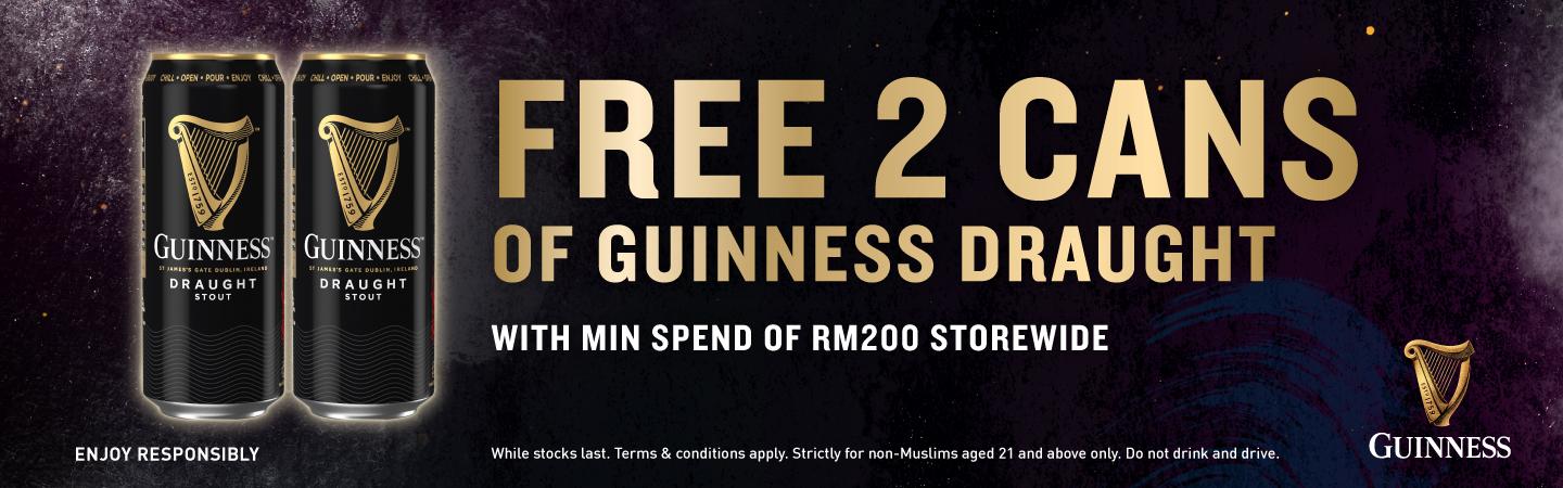 Free 2 can of guinness draught