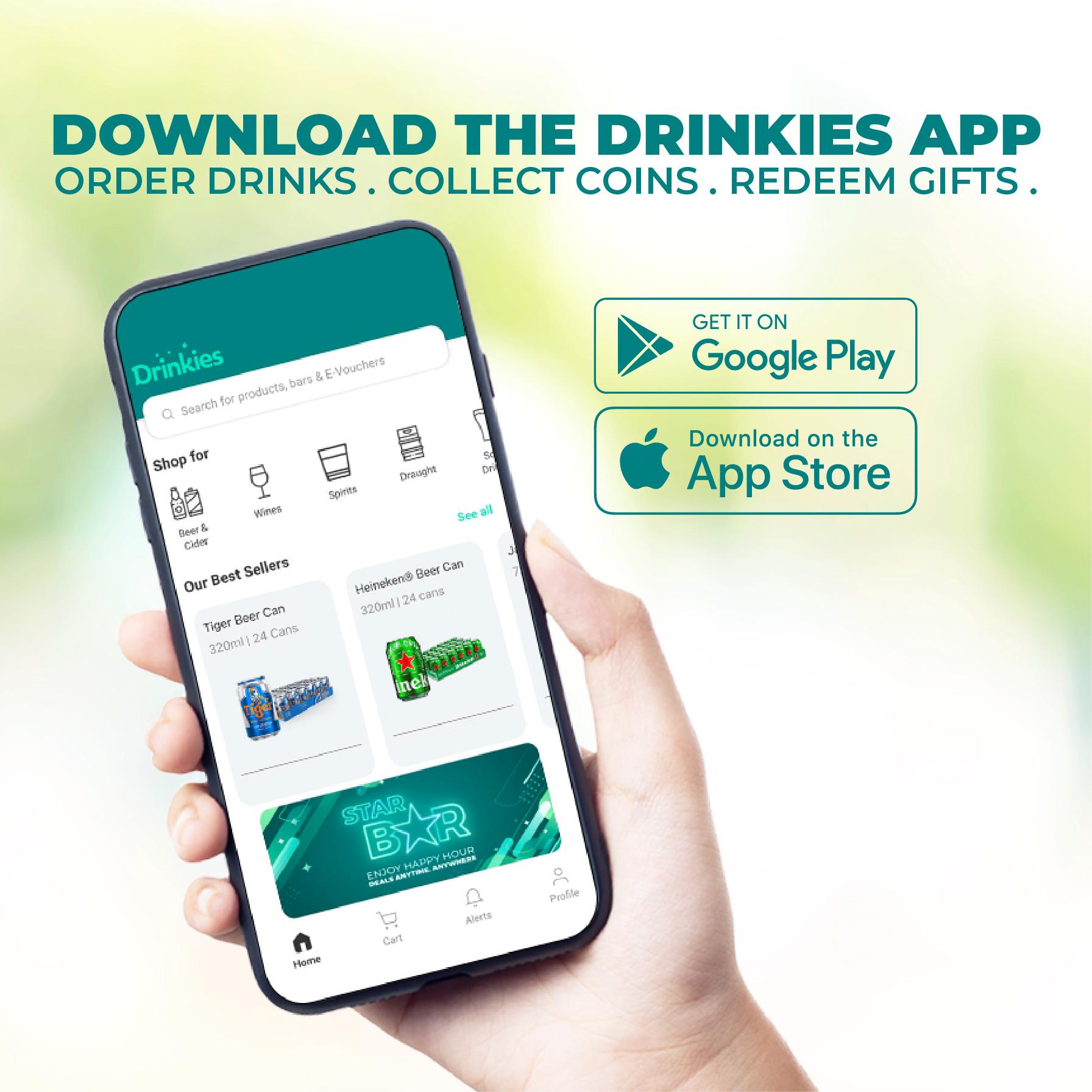 Download the Drinkies App